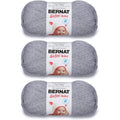 Gray Bernat Softee Baby yarn skeins, 100% acrylic, for knitting and crochet