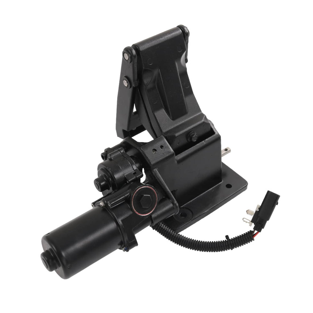 Left side power running board actuator assembly, black motor with mounting bracket and cable