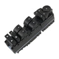 Power window and mirror switch module with control buttons, black plastic