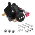 Forward/reverse switch assembly with black lever, F-N-R label, and wiring harness