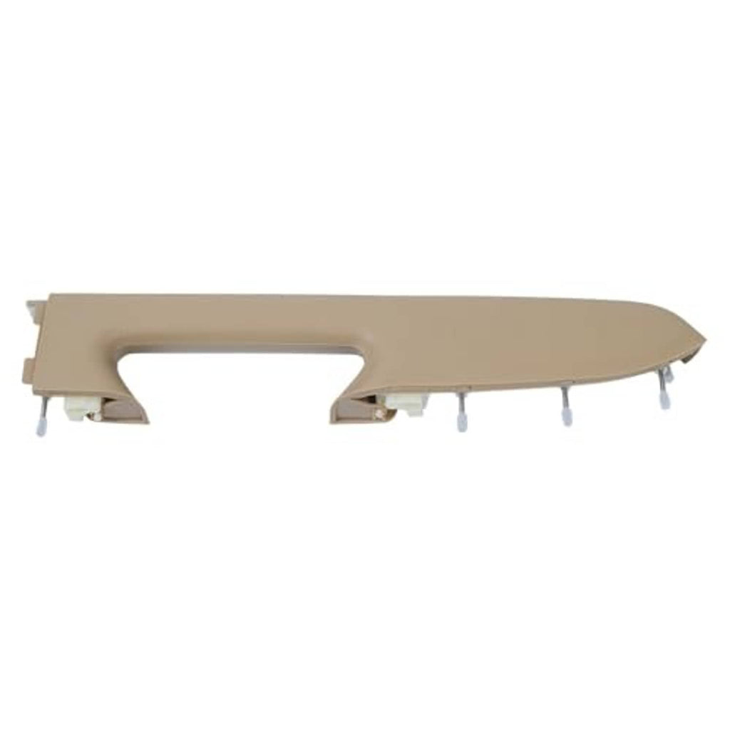 Beige armrest cover panel with mounting studs and cutout handle opening