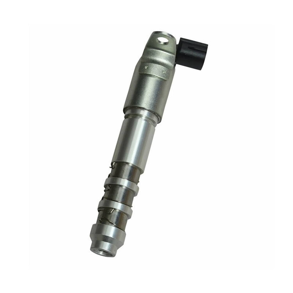 VTC solenoid actuator with electrical connector, metal body, and mounting end