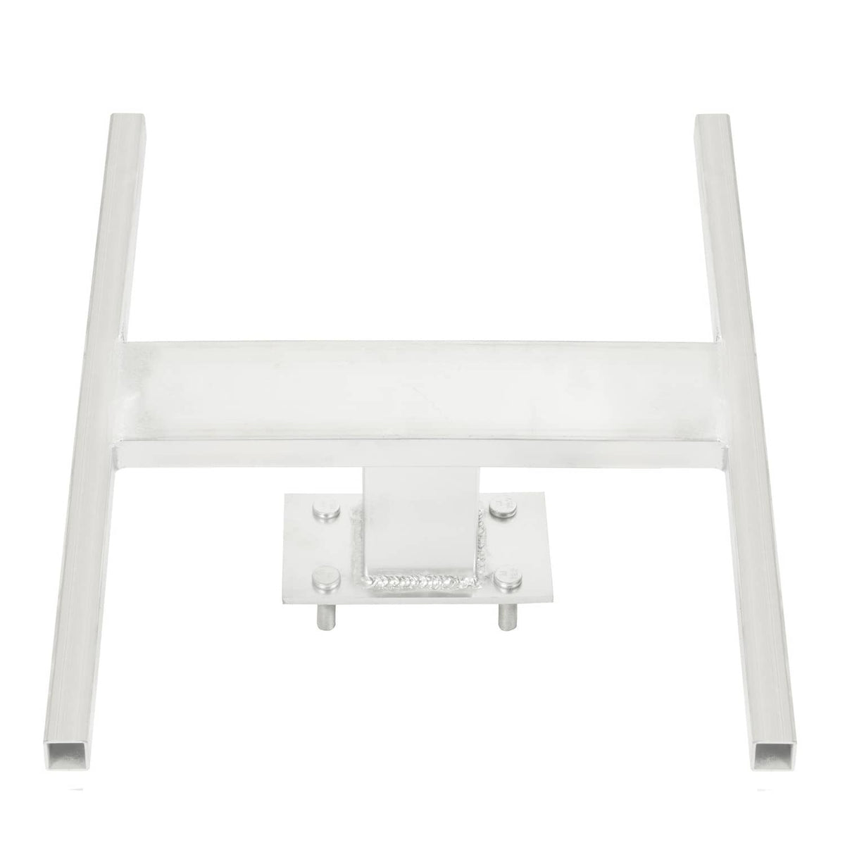Aluminum H-mount spare tire carrier with center bracket and four corner supports