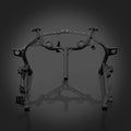 Black front headlight fairing bracket frame with mounting tabs and holes