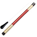 Conductor baton with black tip, red-and-gold imitation agate handle, white shaft