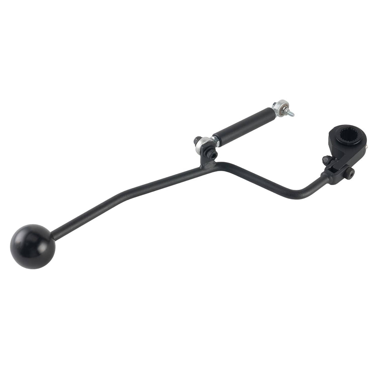 Forward/reverse motorcycle hand shifter kit, black lever assembly with mounting bracket