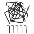 RivetOak 50 Pcs L Shape Hooks, 1-1/2 Inch Right Angle Hooks Inch, Black