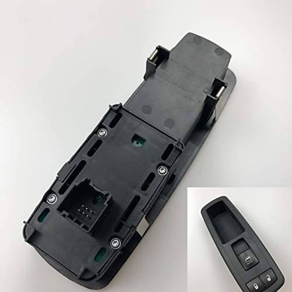 Power window switch internal housing with connector area and mounting tabs