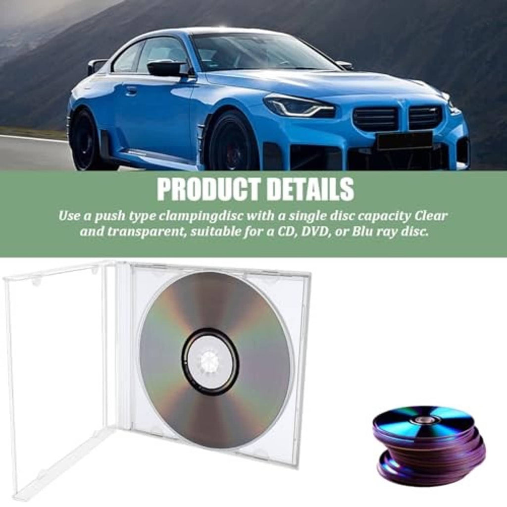 Clear single-disc CD jewel case with rainbow CD and transparent cover
