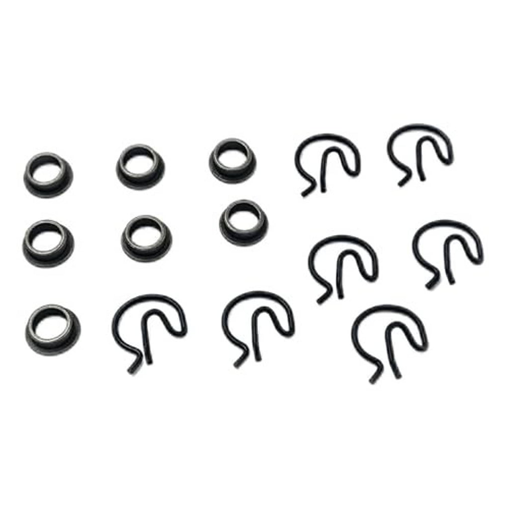 Manual shifter bushing pit pack: mixed steel rings and U-shaped spring clips