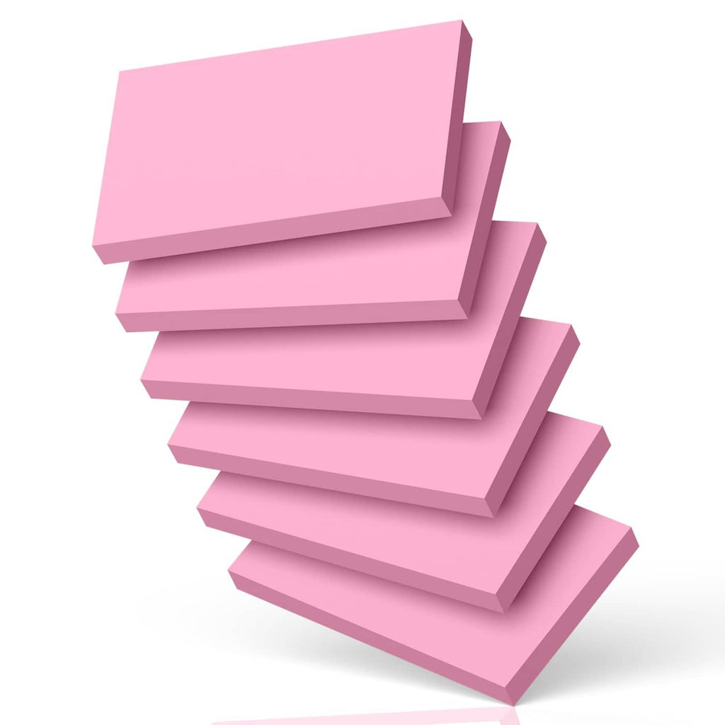 Pink 3x5 blank index cards stack, neat pile