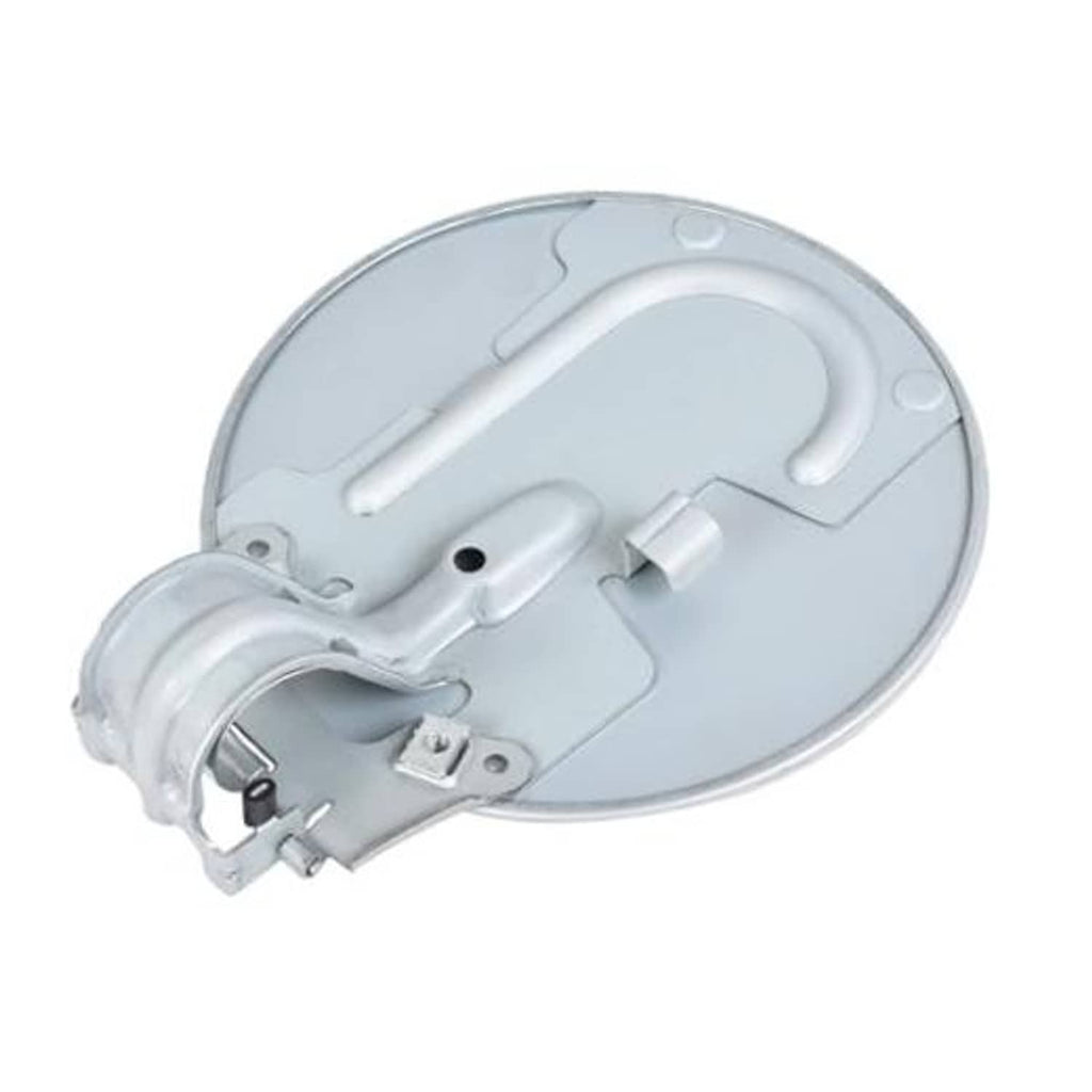 Silver fuel tank door cap replacement with latch and mounting bracket
