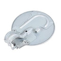 Silver fuel tank door cap replacement with latch and mounting bracket