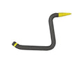 L-shaped tree step tool with textured grip and yellow self-tapping screw