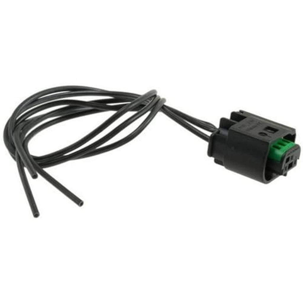 Brake pedal position sensor connector pigtail with wiring harness and green latch