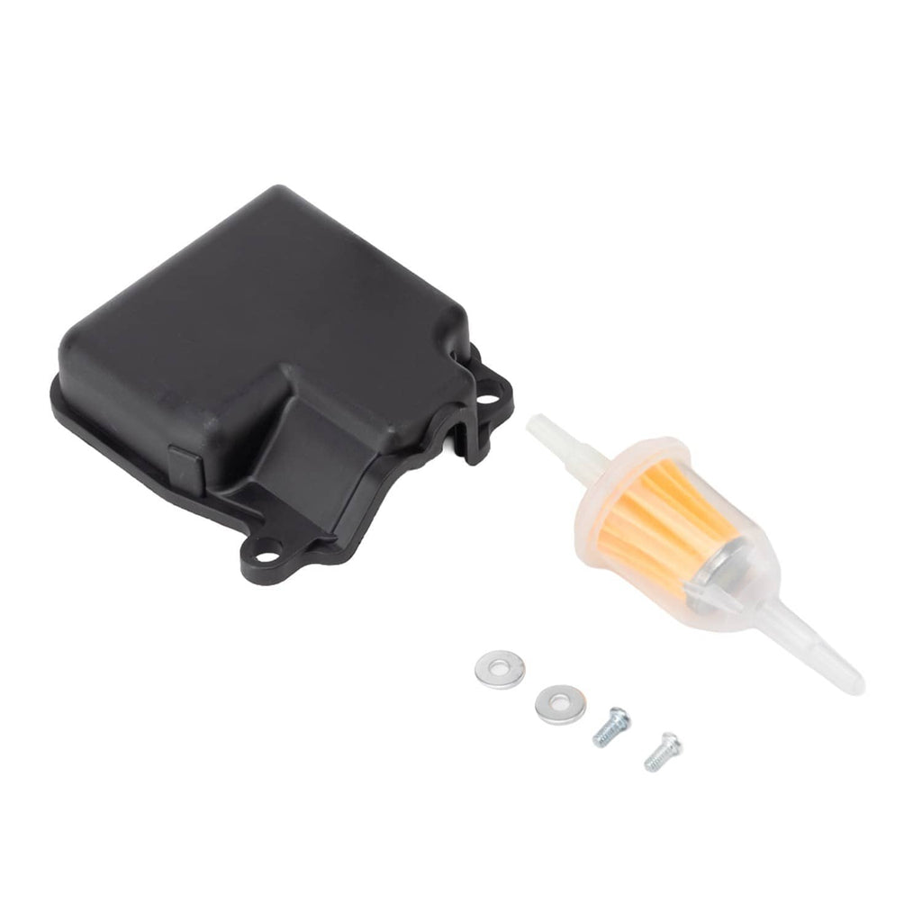 Carburetor vacuum/ fuel control cover with fuel filter, screws, and small parts