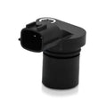 Black camshaft position sensor with electrical connector and round mounting ring
