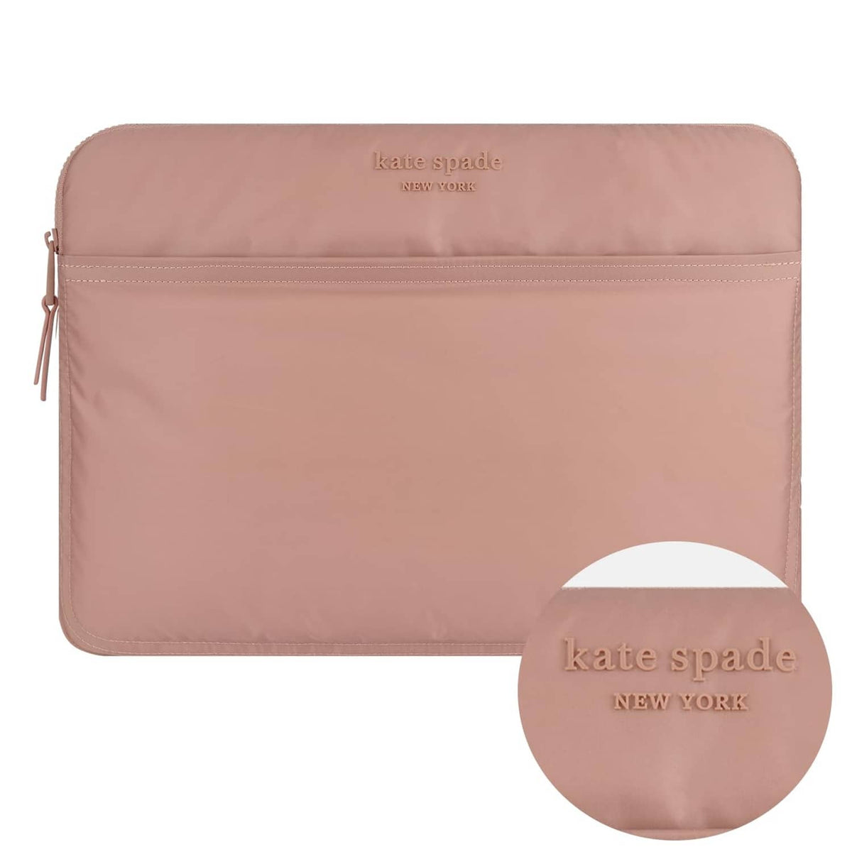 Rose padded puffer laptop sleeve with zip closure for 14-inch devices