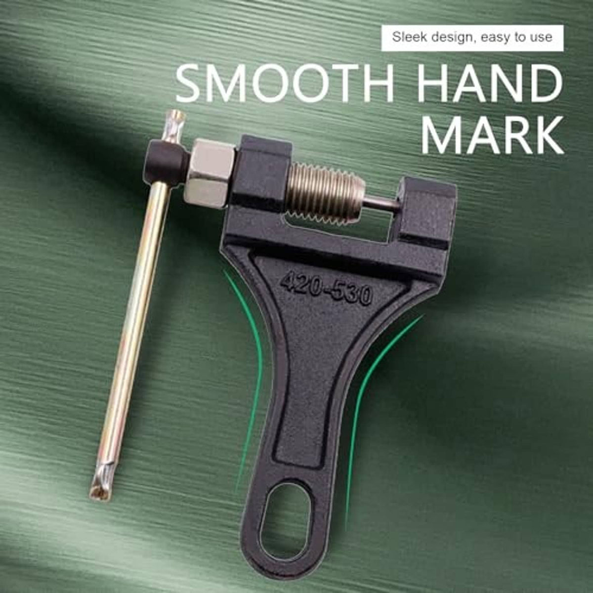 420-530 chain breaker with black handle, long lever, and smooth threaded adjuster