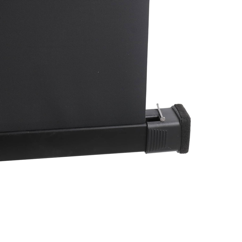 Cargo cover side end with black holder and mounting tab