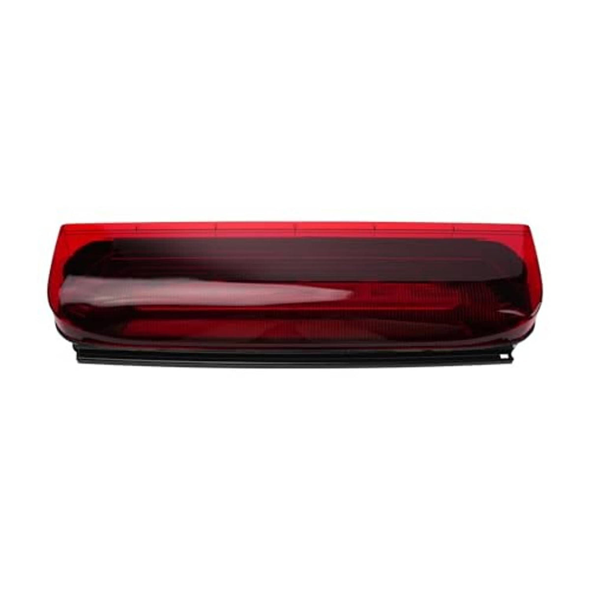 Center high mount stop light red tail-lamp style lens, straight view