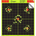 12x12 adhesive target sheet showing neon green outlined diamond splatterburst bulls