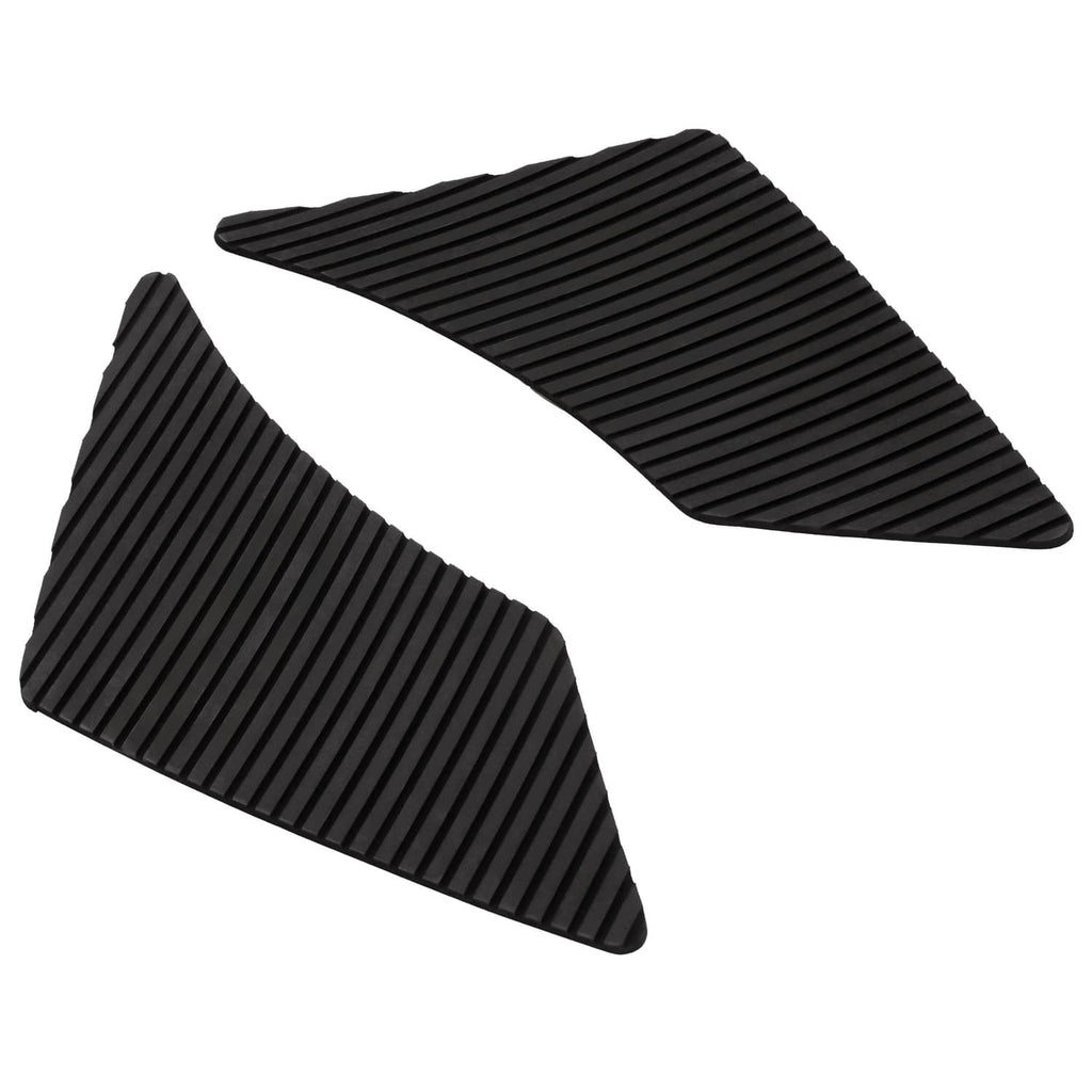 Traction mat foot pads, black ribbed angled pieces for foot traction