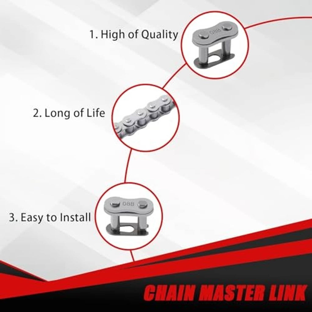 Chain master link clip for installing or repairing 428 roller chain