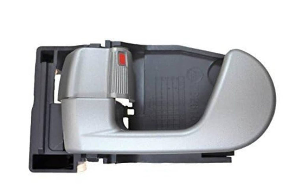 Gray left interior door handle with red indicator strip