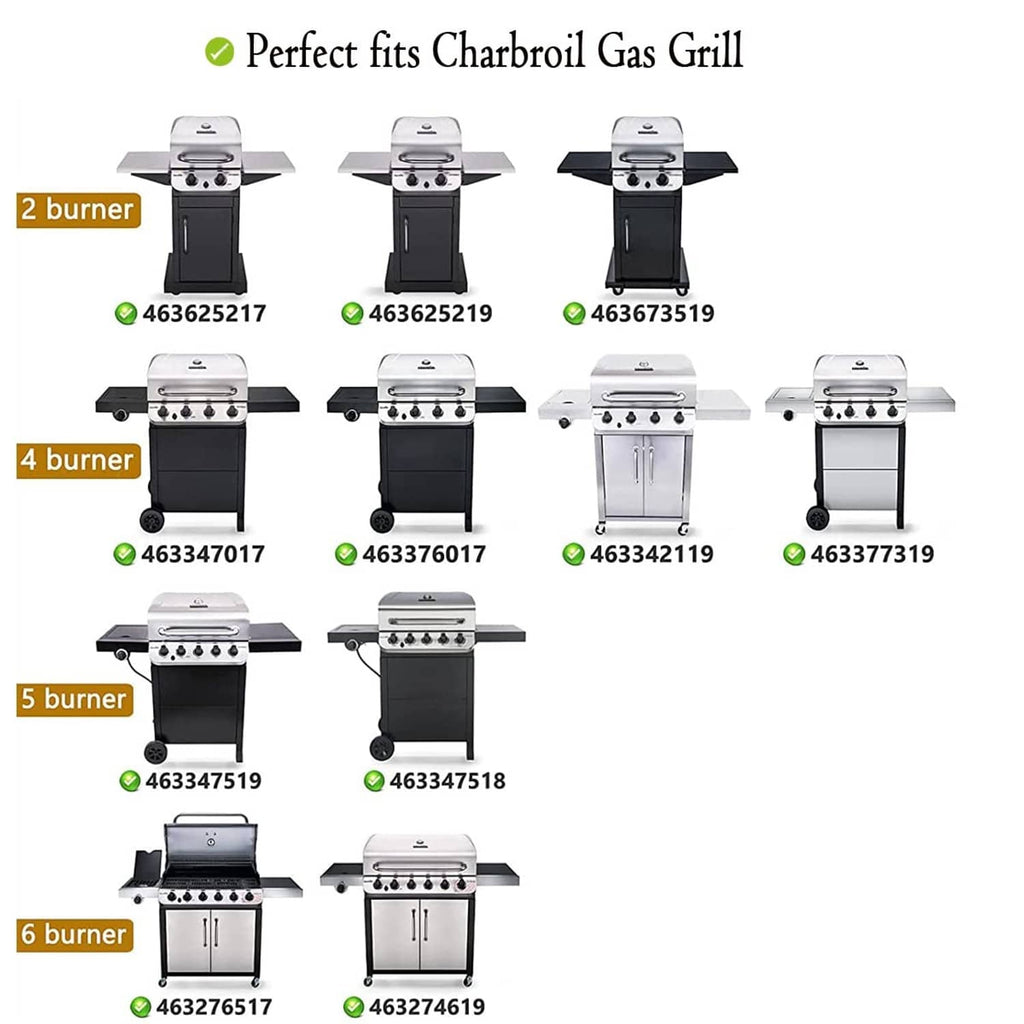 2-burner grill replacement parts compatibility chart for Char-broil gas grills