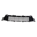 Front lower grille with black horizontal slats and mounting brackets