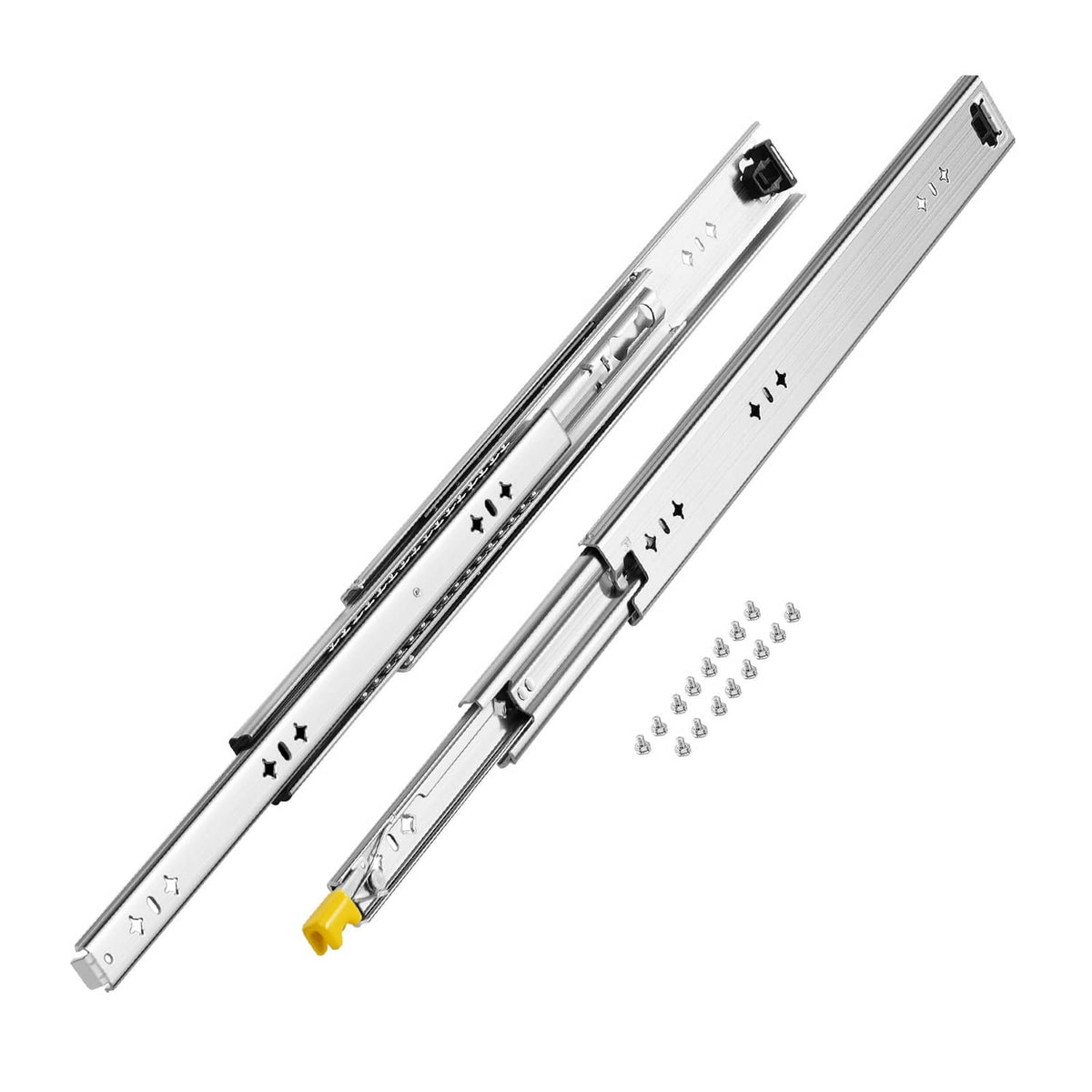 20 in drawer slide rails with ball-bearing track and included mounting screws