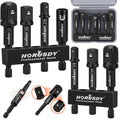HORUSDY black impact socket adapter and magnetic bit holder set with multiple tips