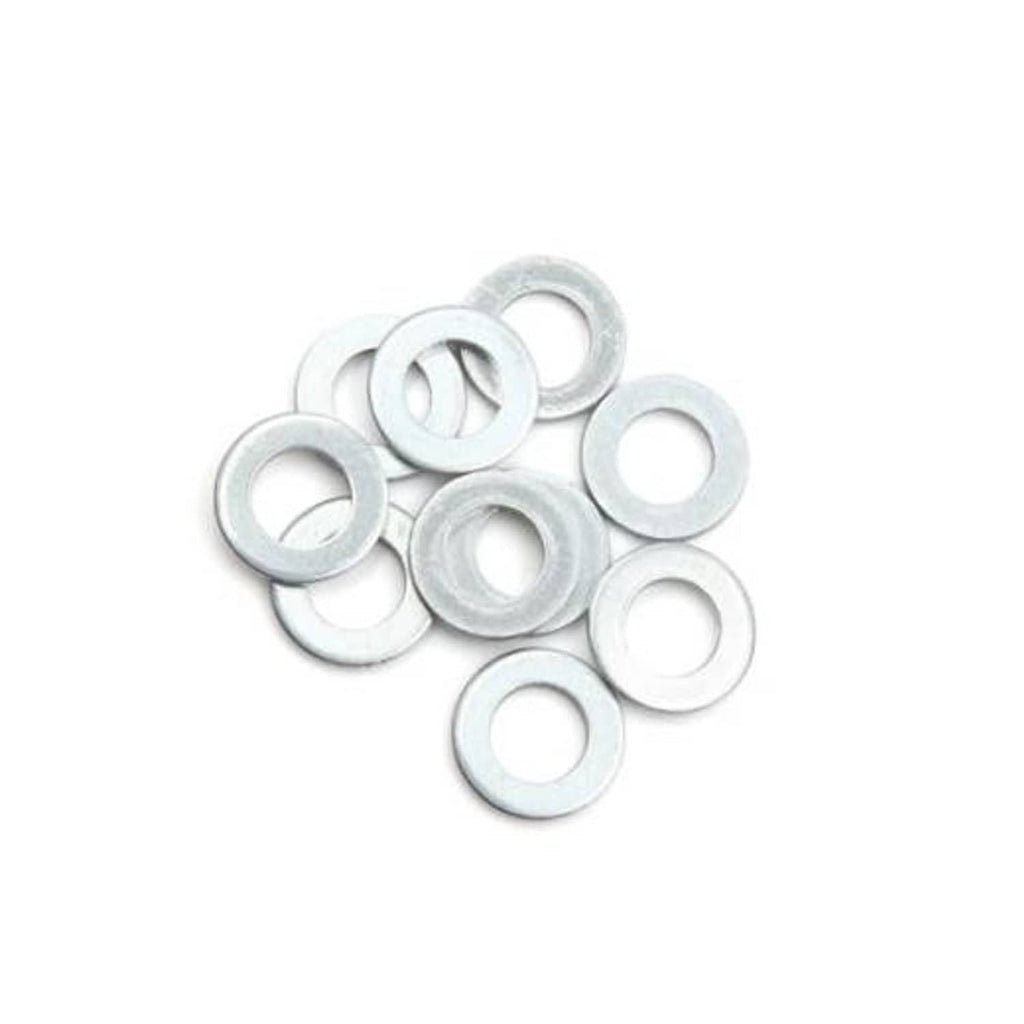 Engine oil drain plug crush washers, silver metal set of 10, round gaskets