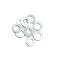 Engine oil drain plug crush washers, silver metal set of 10, round gaskets