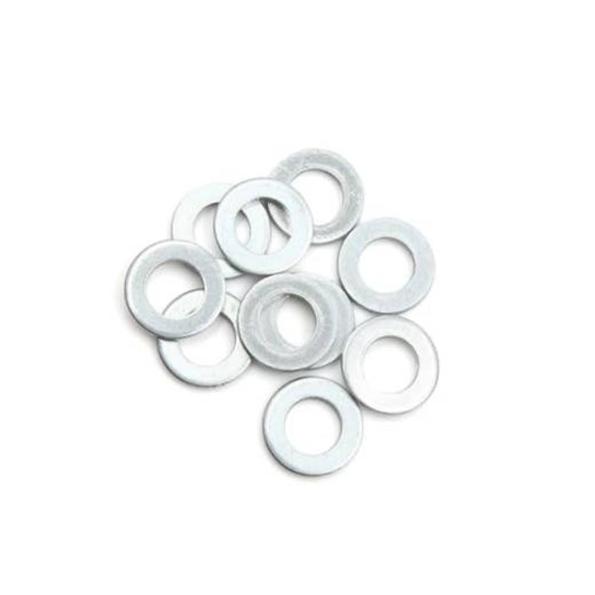 Engine oil drain plug crush washers, silver metal set of 10, round gaskets
