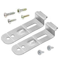 Silver dishwasher mounting bracket set with 4 screws