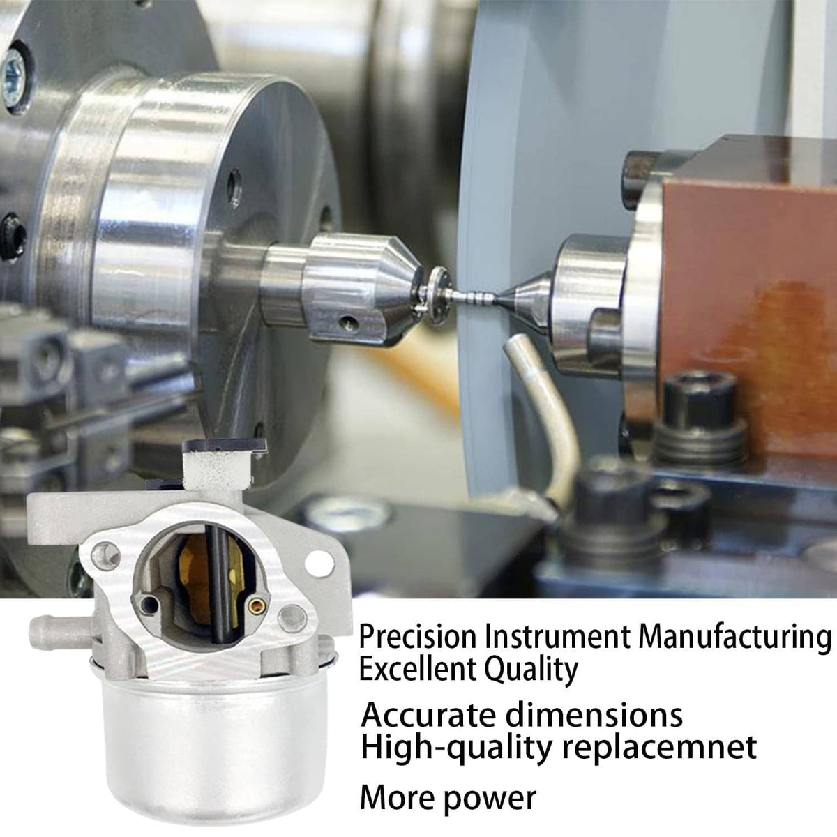 Carburetor replacement with precision manufacturing close-up of the unit