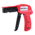 Yangoutool ergonomic cable tie gun with red handle and black tie feed head