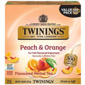 Twinings Peach & Orange herbal tea pack with 100 individually wrapped tea bags