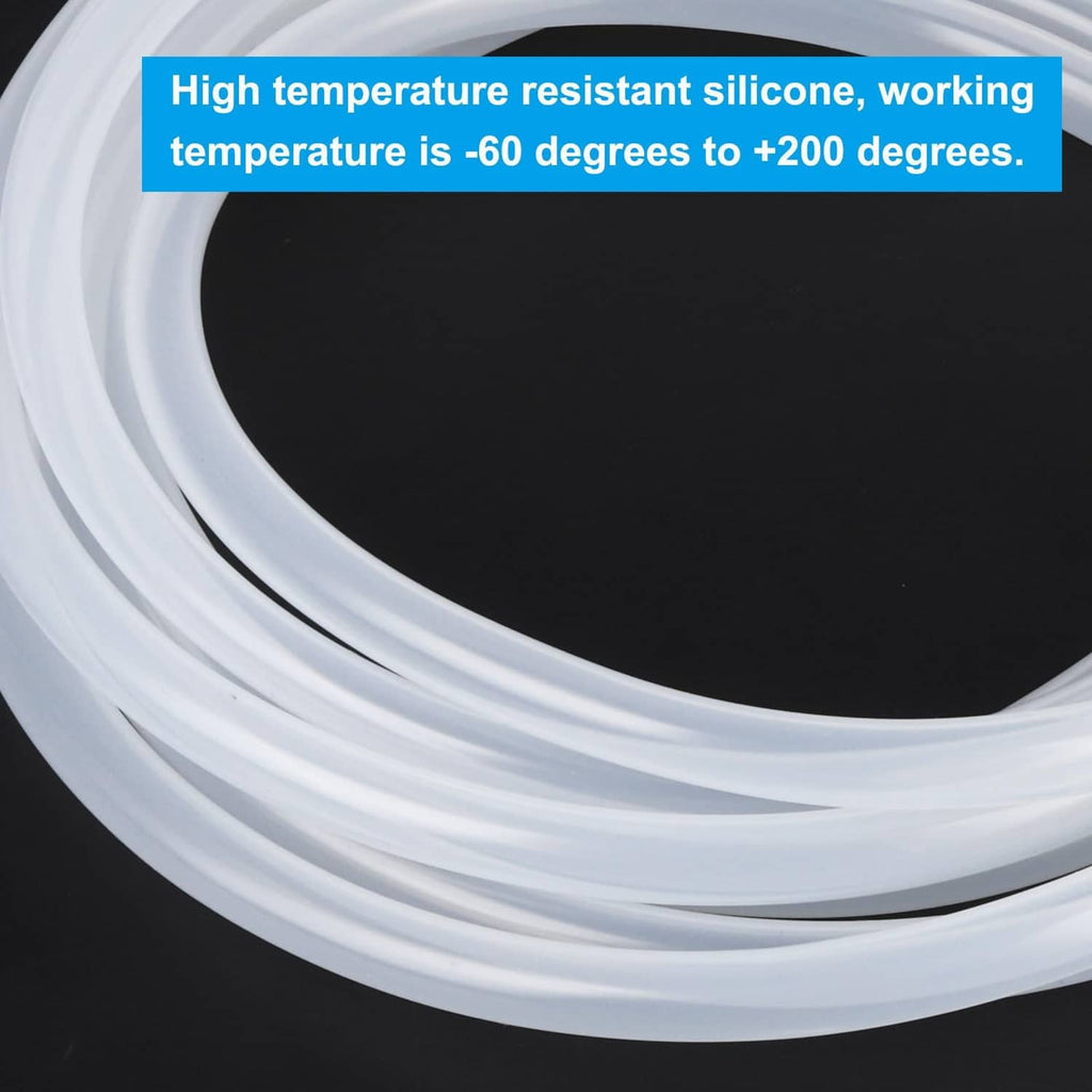 Transparent silicone tubing coil with smooth, flexible tube walls
