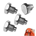 Silver floor jack handle fixing bolt set of four, hex head with threaded shank