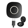 Black wireless charging case for Oura ring, with USB-C cable and carrying pouch