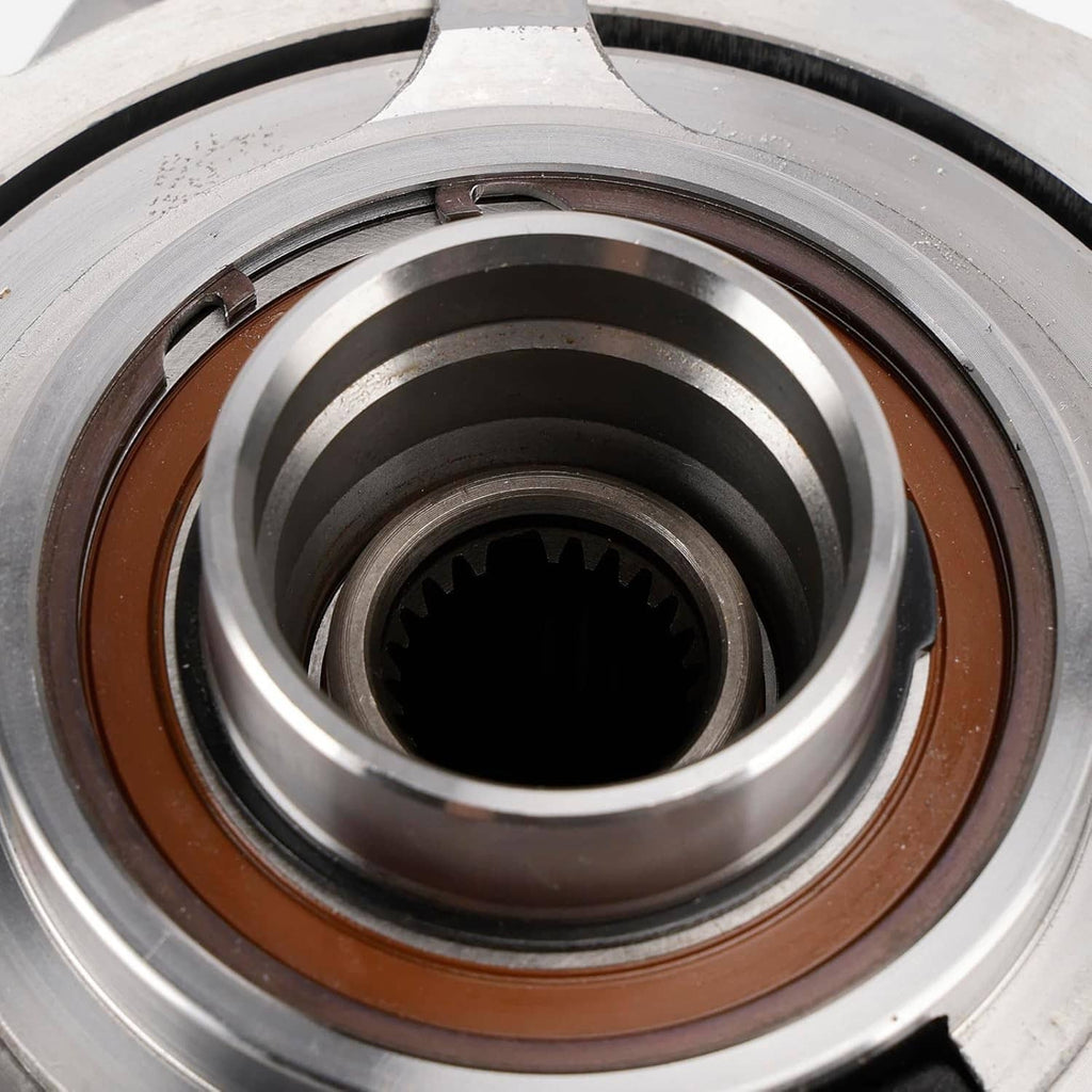 Close-up of rear differential viscous coupling seal ring and inner bearing races