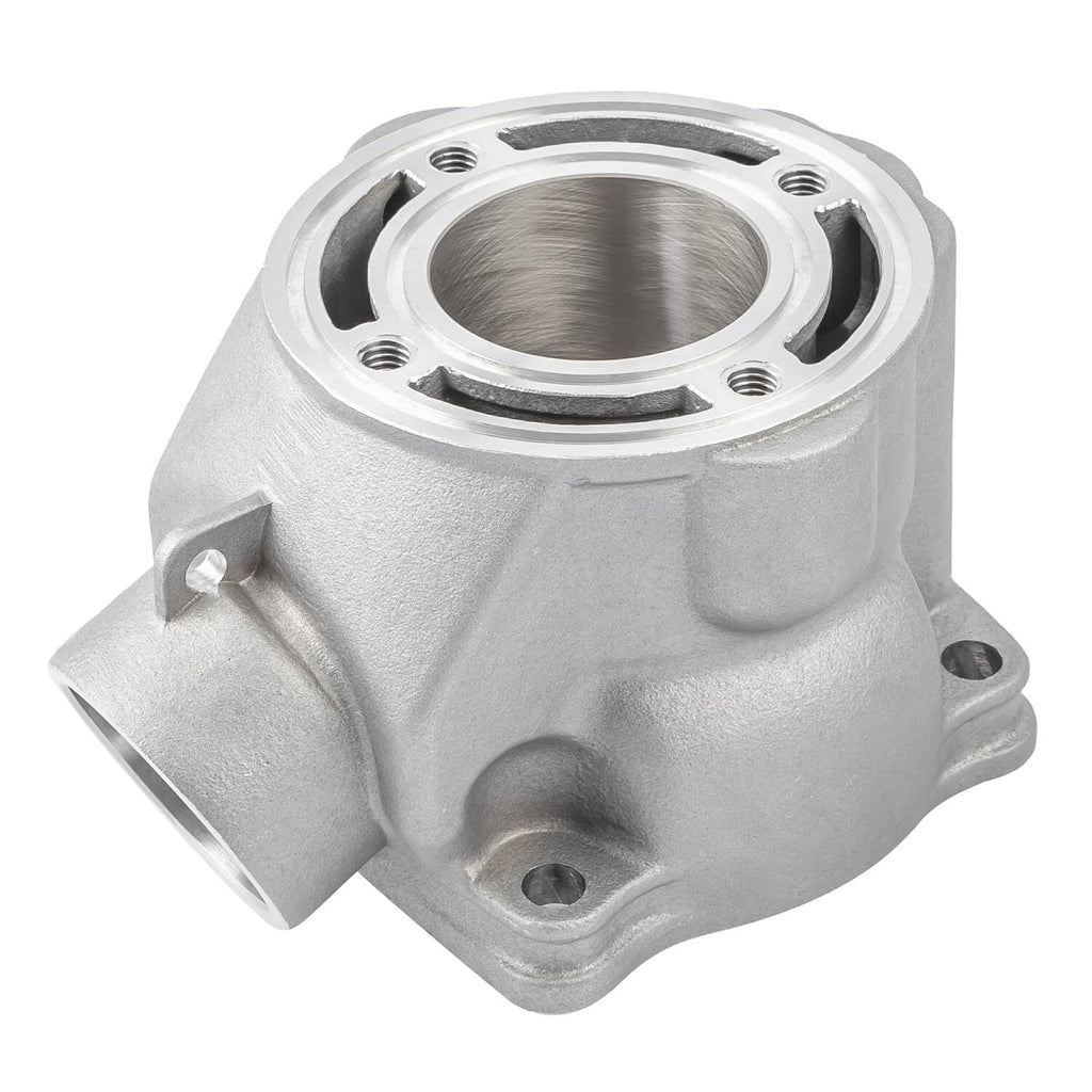 Stock bore cylinder assembly close-up with machined cylinder head opening