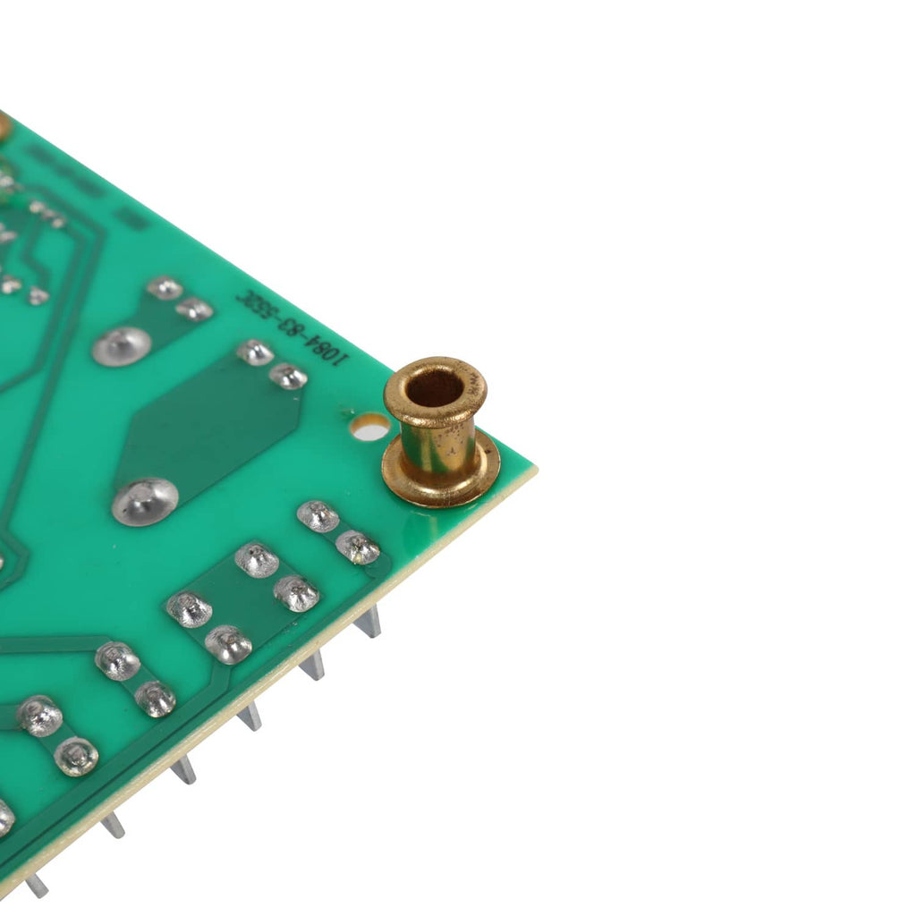 Printed circuit board with copper mounting bushing and soldered pin header