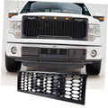 Front bumper lower mesh grille insert with black honeycomb hex pattern, rectangular frame