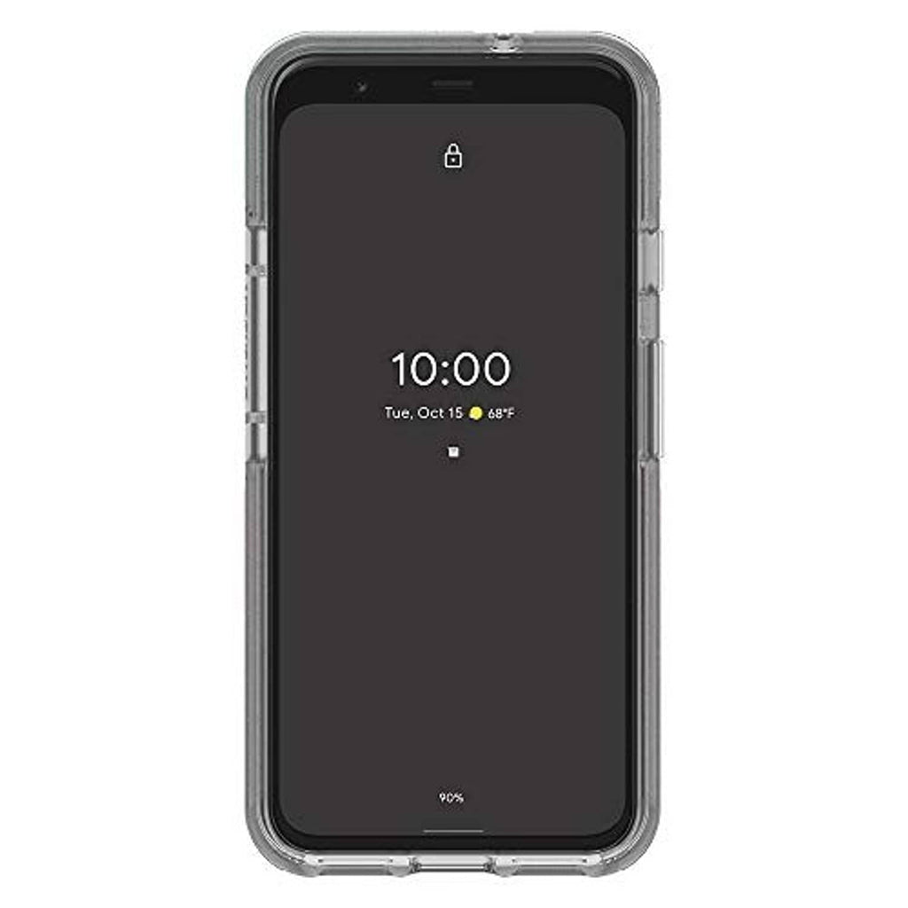 Google Pixel 4 clear case front, transparent bumper edges, access cutouts visible