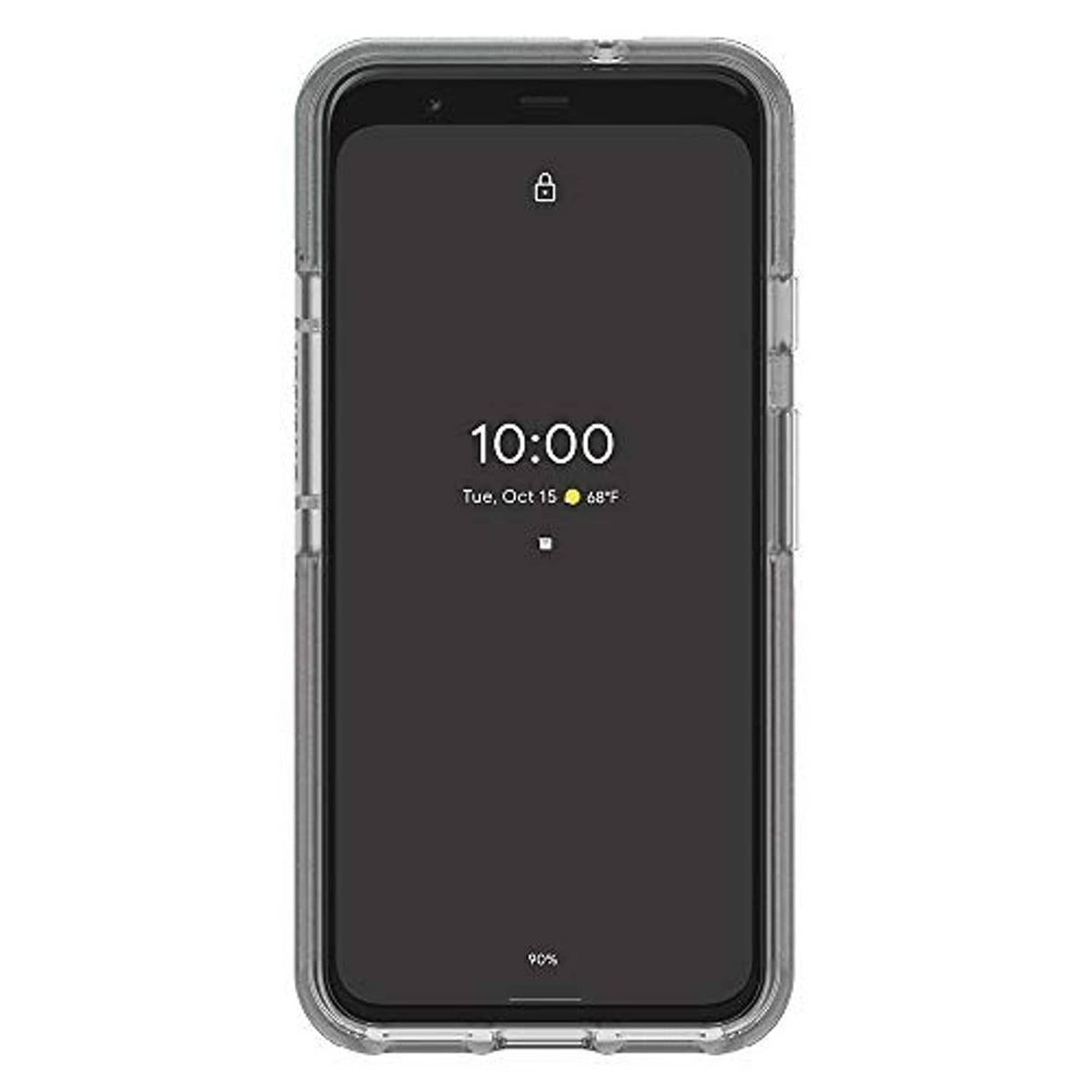 Google Pixel 4 clear case front, transparent bumper edges, access cutouts visible