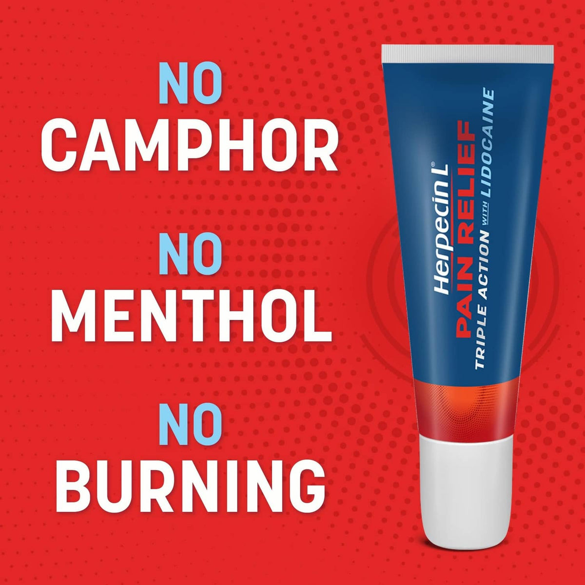 Herpecin-L pain relief tube, no camphor, no menthol, no burning ingredients